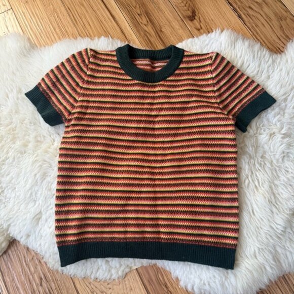 Sweaters - Cider Knit Vintage Style Short Sleeve Sweater Size Medium